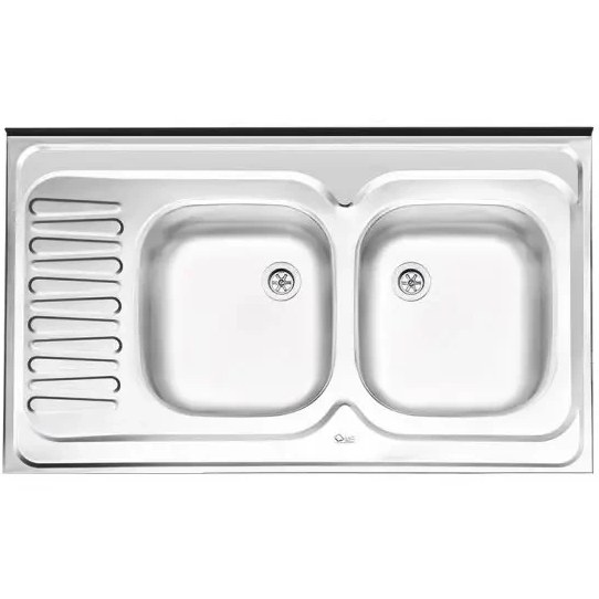 سینک فانتزی ایلیا استیل 222 لگن راست روکار 100*60