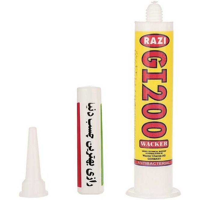 چسب آکواریوم رازی 75 سی سی پمادی سرنگی شفاف
