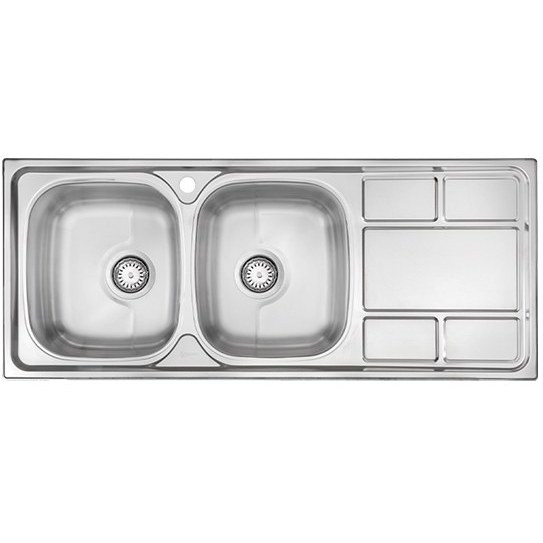 سینک فانتزی درسا استیل 124 لگن راست توکار 3107-120
