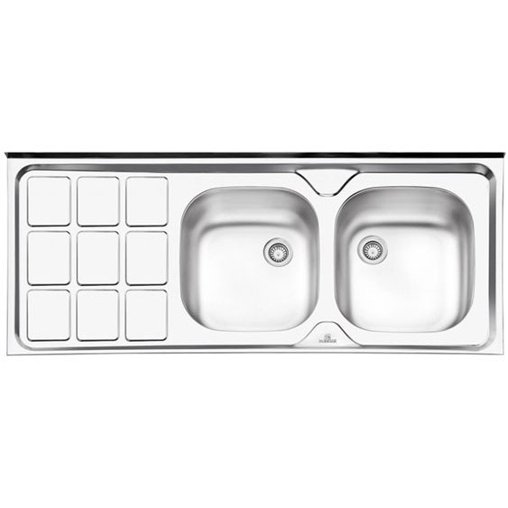 سینک کلاسیک پرنیان استیل 3105 لگن راست روکار 120*60