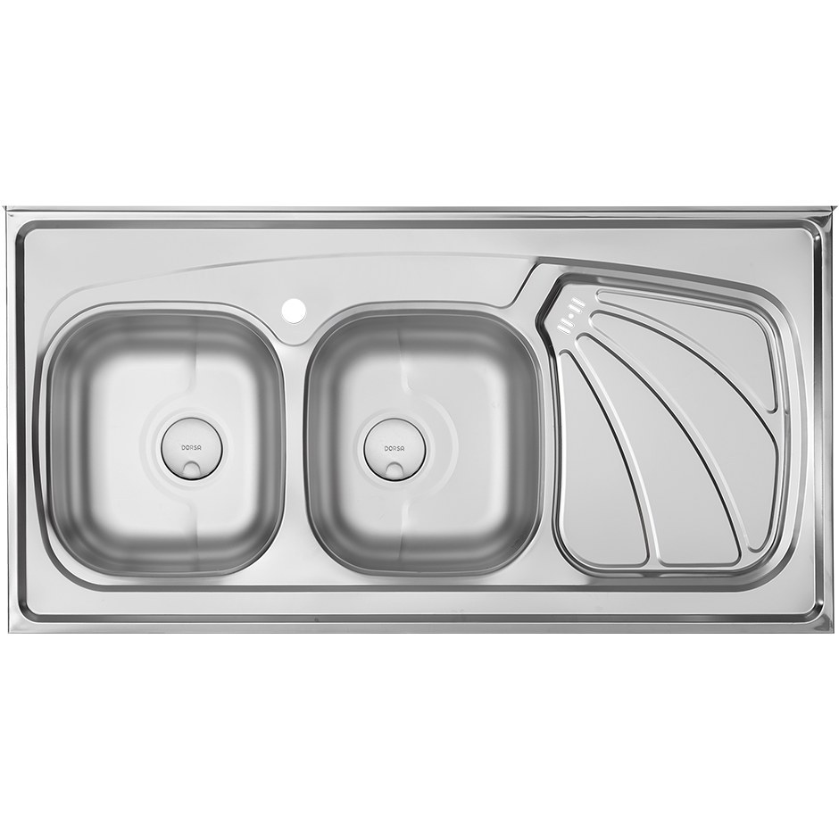 سینک نیمه فانتزی درسا استیل 730 لگن چپ روکار 3410-120