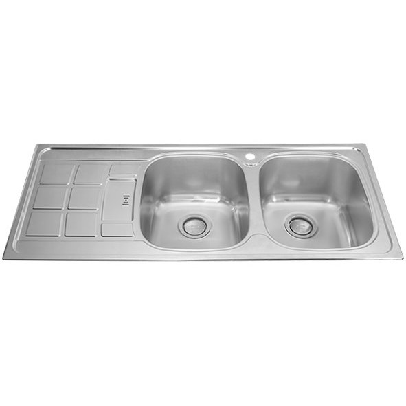 سینک فانتزی درسا استیل 123 لگن راست توکار 3105-120