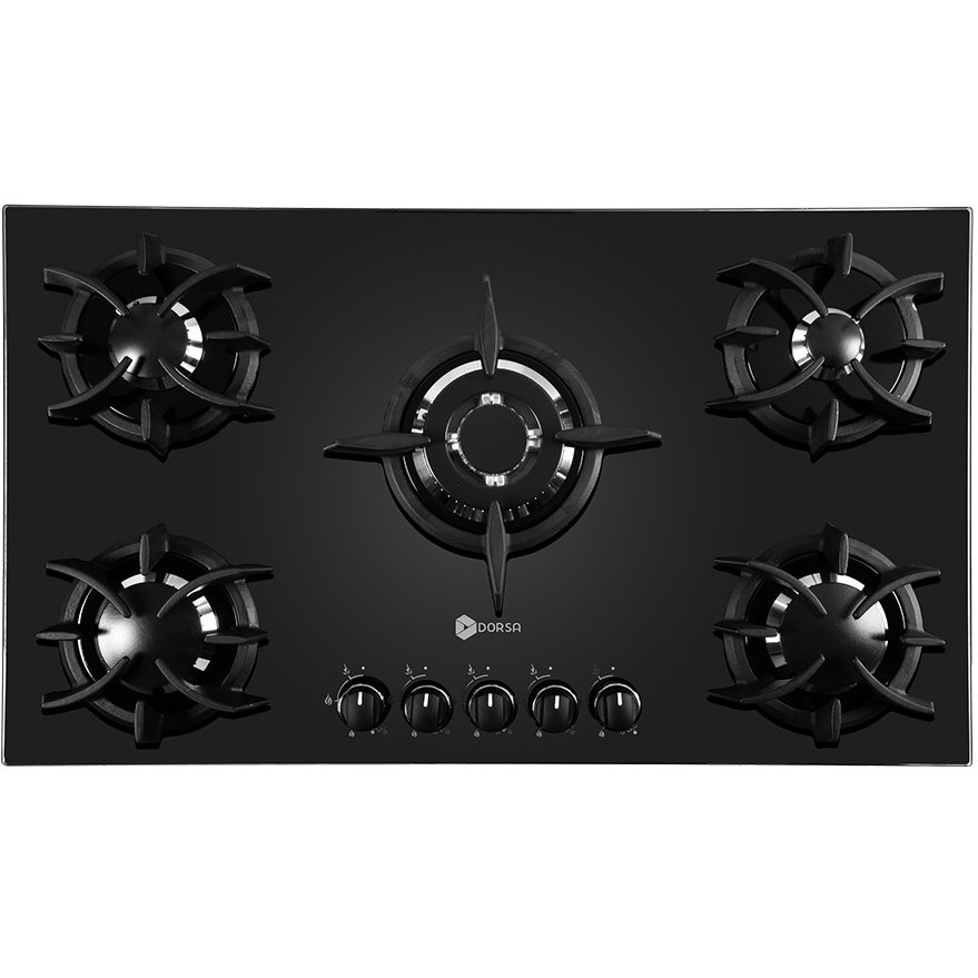 گاز درسا DG2115-5M پنج شعله وسط شیشه مشکی