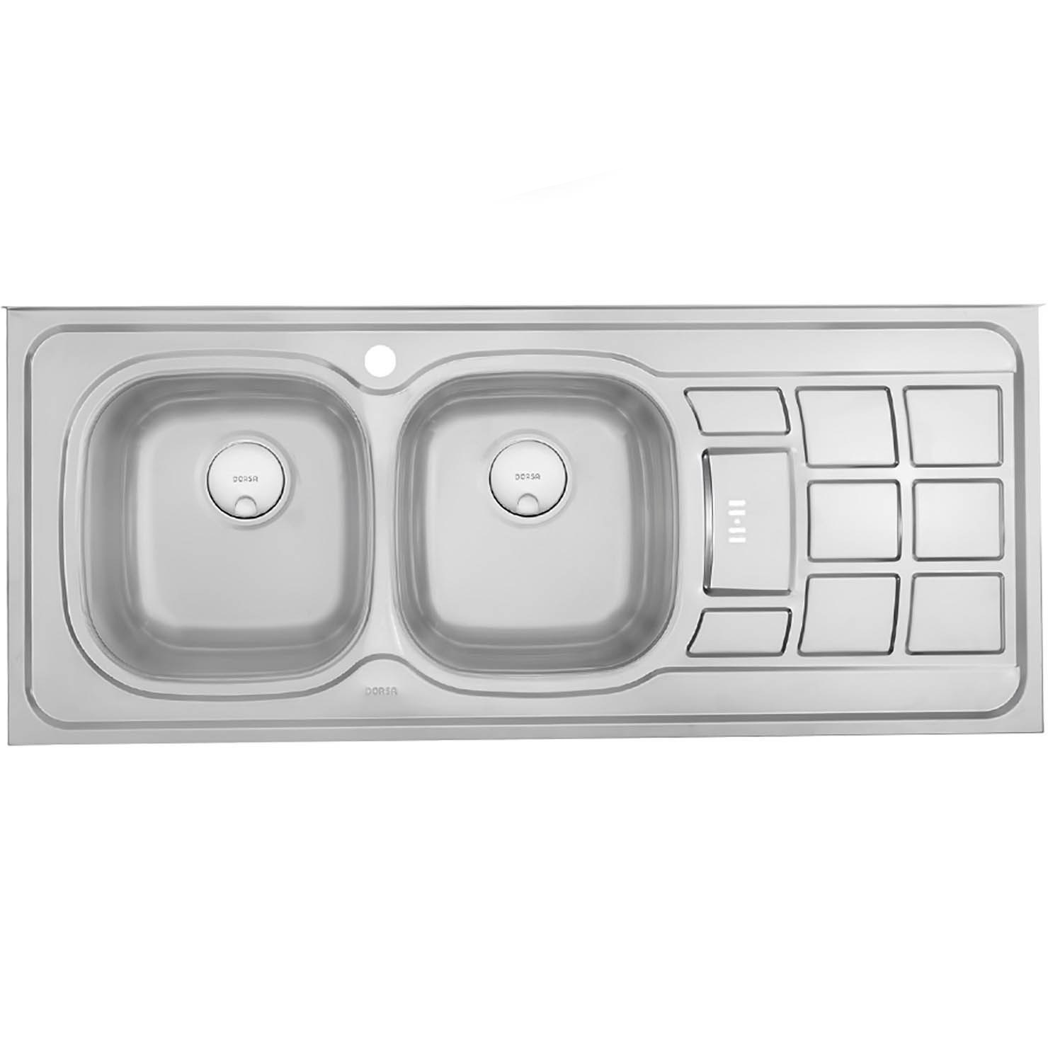 سینک فانتزی درسا استیل 340 لگن چپ روکار 3216-120